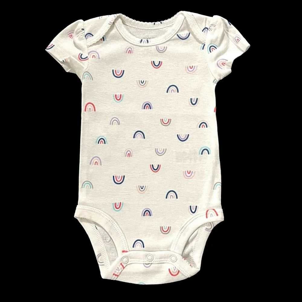 Carter's Baby Girls Bodysuits Size 6 Months Multicolor‎ Soft Cotton Pack of 5
